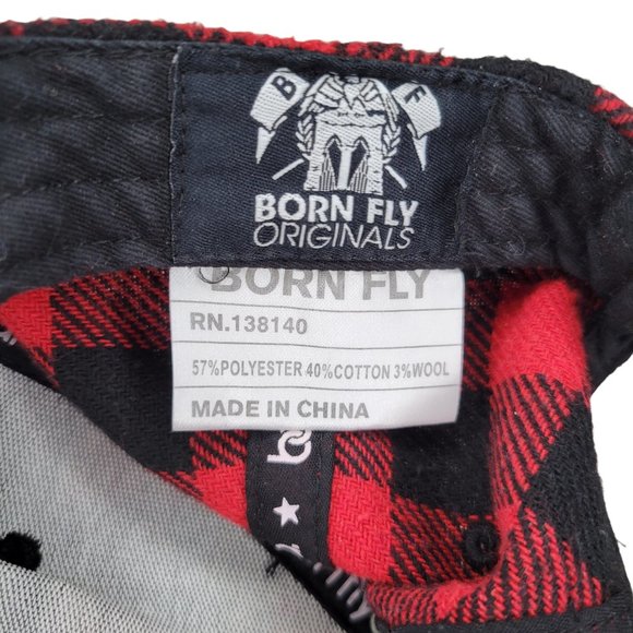 Born Fly Originals "The Auston" Flannel Snapback Cap Buffalo Plaid - Picture 9 of 11